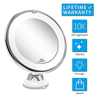Flexible Makeup Mirror 10x Magnifying Mirrors 14 Led Lighted