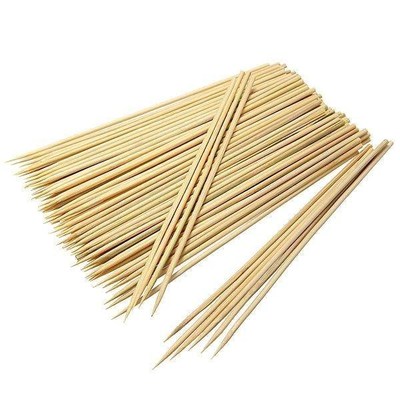 BBQ 100Pcs Bamboo Kabob Skewers Vegetable Meat Kebab Stick G