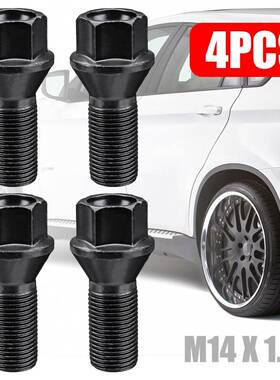 For BMW 4pcs M14 x 1.25 Wheel Lug Bolt Nut Steel 36136781151