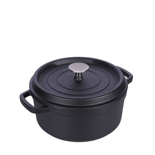 24cm Cast iron Dutch Oven Cast Iron Saucepan Soup Pot 3.8L 2