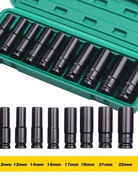 socket wrench 1/2Inch Drive 6 Point Impact Socket Set 10 Pi