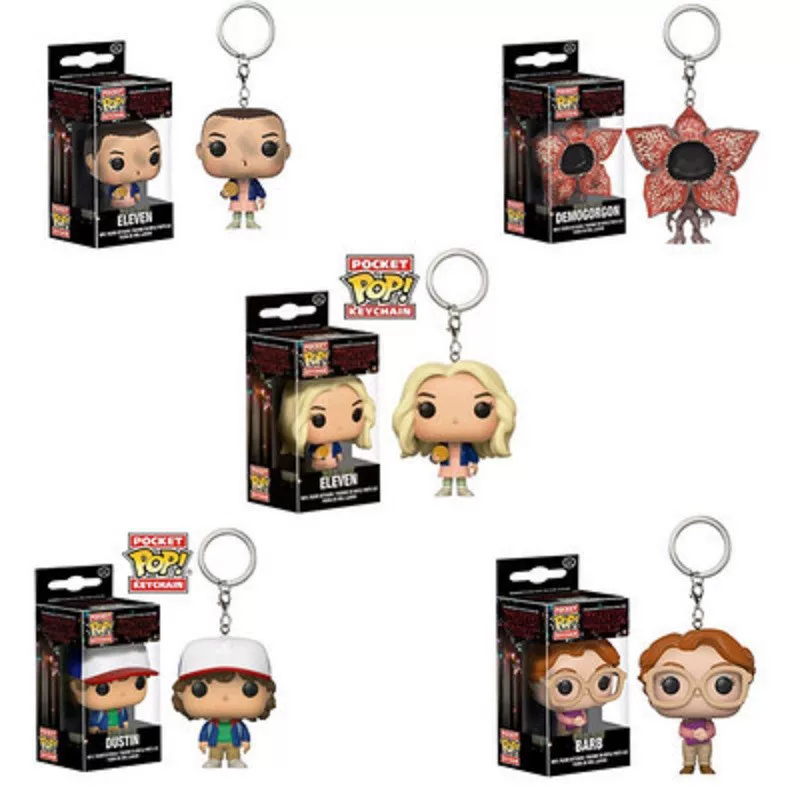 Pop Stranger Things Keychain Eleven Dustin Bar