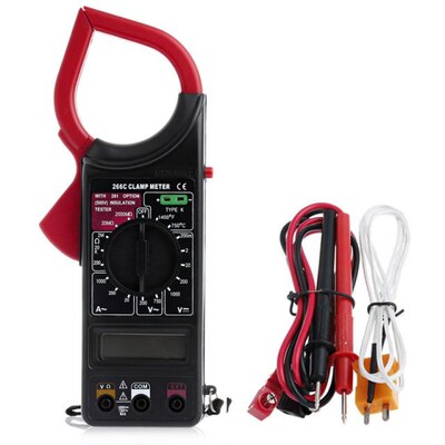 DT266 Digital Clamp Meter Multimeter Ohmmeter with Temperat