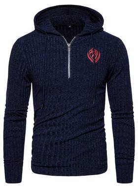 2023 New Sprint Eagle Embroidery Hooded Pullover Men Zipper