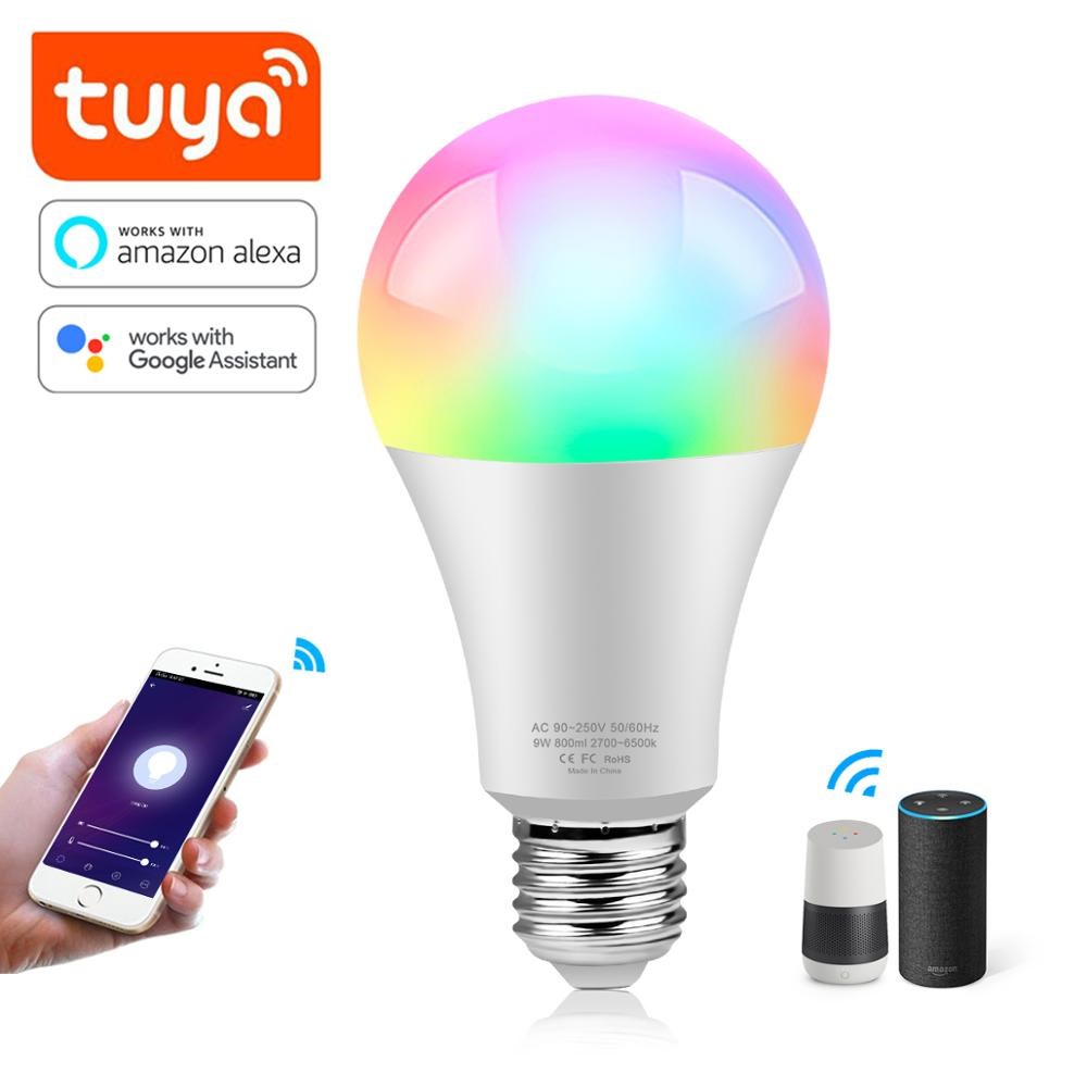 Tuya Smart lamp 9W WIFI LED light Bulb Smart Life RGB Bluet