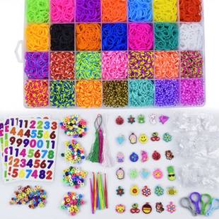 10000pc DIY Toy Rubber Loom Bands Set Kid DIY Bracelet Silic