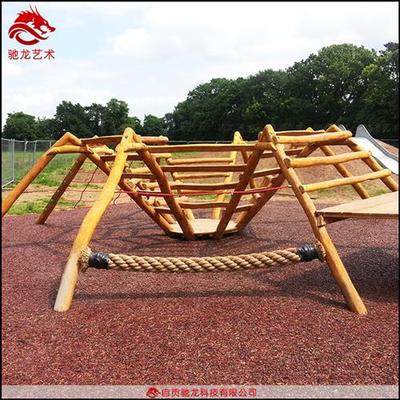 木质秋千攀爬架儿童游乐木屋定制无动力乐园原木设备装置游乐设施