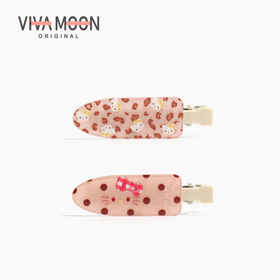 可爱卡通小猫发夹无痕夹侧边夹丸子头碎发夹百搭头饰简约刘海夹