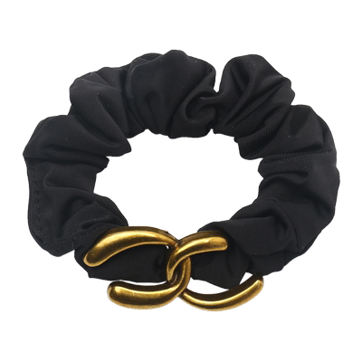 韩国小香风金属头绳黑色气质高级感大肠发圈简约丸子头皮筋扎马尾