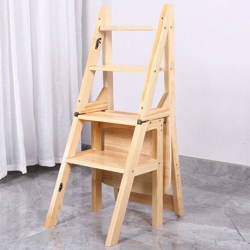 翻梯板凳梯子两用人子梯子家用椅子变梯子多功能椅子梯多功能折i.