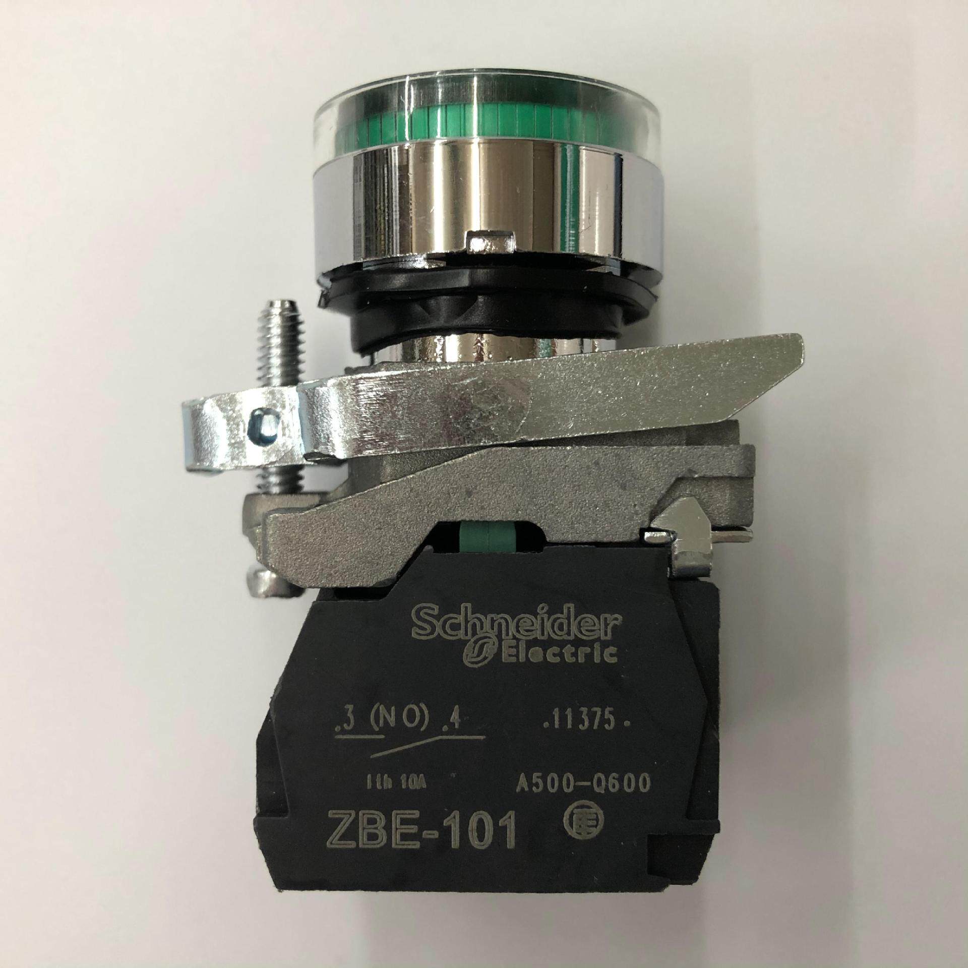 原装正品XB4-BW33B5 24V 1开1闭 Schneider自动复位绿色带灯按钮