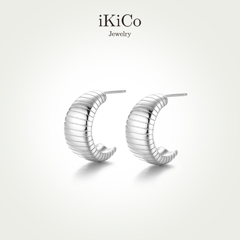 iKiCo新品纯银耳环秋冬小众高级