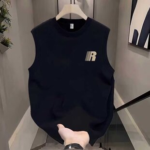 宽松休闲百搭字母印花健身运动坎肩外搭重磅 夏季 纯棉无袖 背心男式