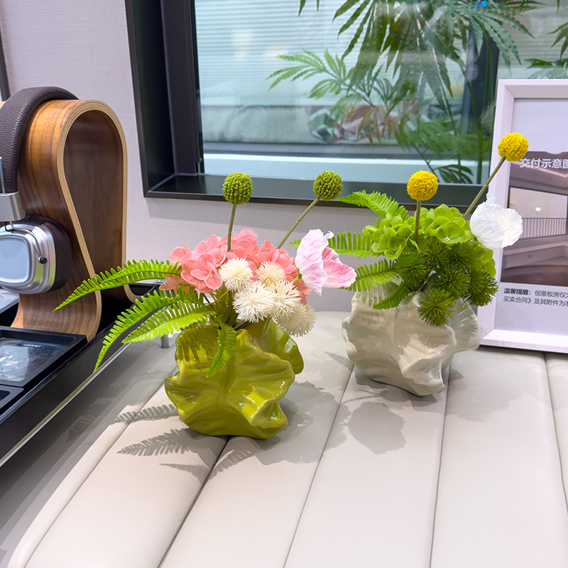 精致桌面小摆件仿真绣球花艺