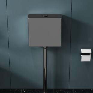 2023304不锈钢冲水箱家用卫生间蹲K便器马桶水箱厕所壁挂式 新款 蹲