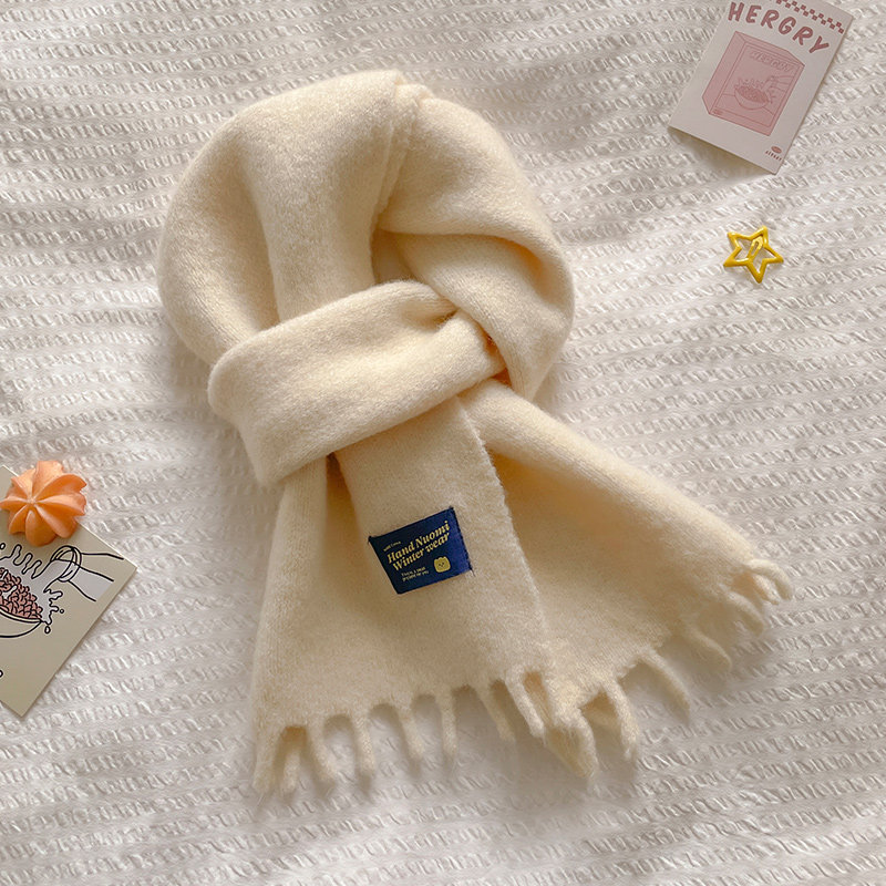 米白色韩版流苏儿童围巾秋冬季百搭简约纯色宝宝护颈加厚短小围脖,服饰配件/皮带/帽子/围巾,围巾/丝巾/披肩,淘宝优惠券,粉丝福利购,淘宝优惠卷