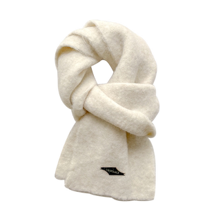 纯色墨绿色围巾女生秋冬季针织软糯护颈小围脖厚保暖韩版2024新款