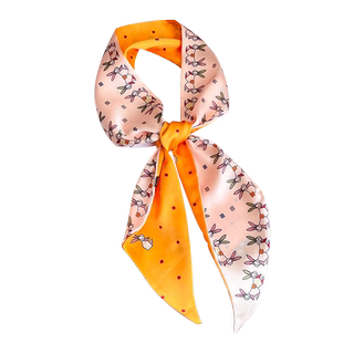 黄色小丝巾女长条方巾丝带搭配衬衫护颈脖子领带春秋围巾发带飘带