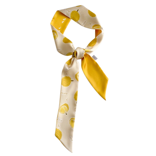 黄色细窄长条小丝巾女发带法式绑包编发丝带装饰飘带腰带头饰发绳