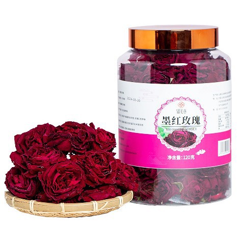 冻干墨红玫瑰花茶大朵玫瑰花冠
