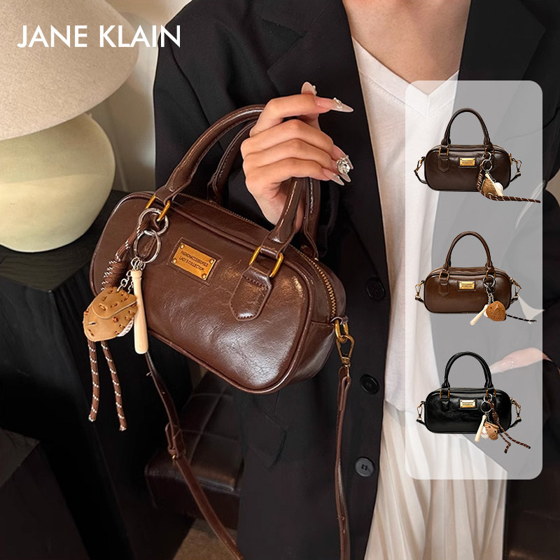 JANE KLAIN小众设计高级感小香风绣线锁扣链条包时尚百搭斜挎包