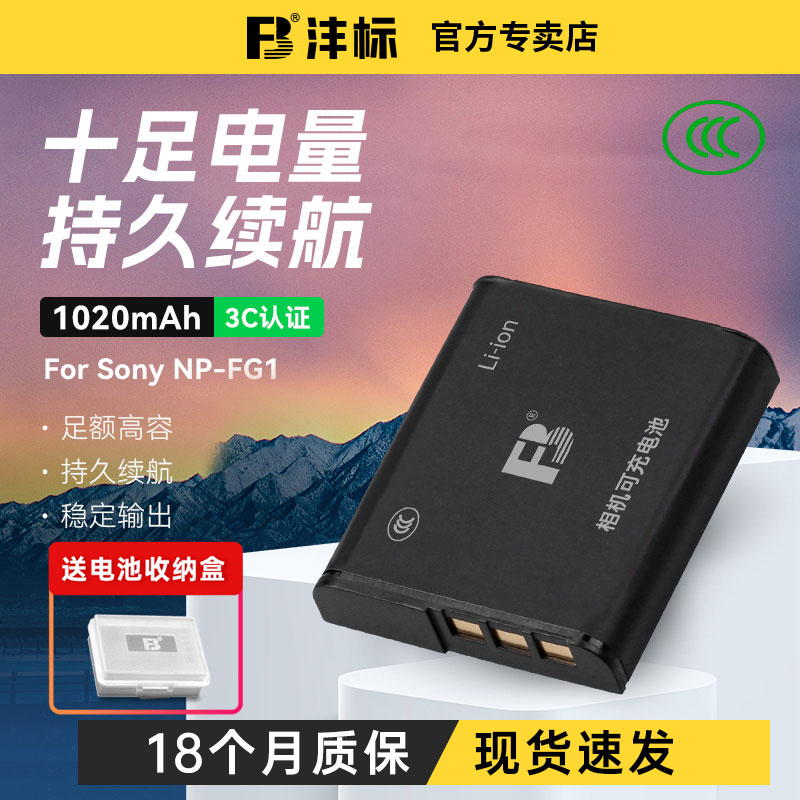 沣标NP-FG1/BG1相机电池适用索尼W300 HX5C H10 WX1 T100 H90 HX30 hx9 WX10 T20 H3 H9 H20 H50 WX1 HX10H70