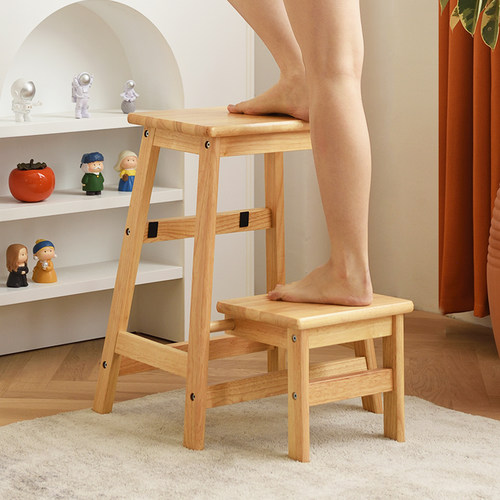 实木可折叠梯凳家用梯子凳子两用二合一多功能两步梯凳踩高楼梯凳