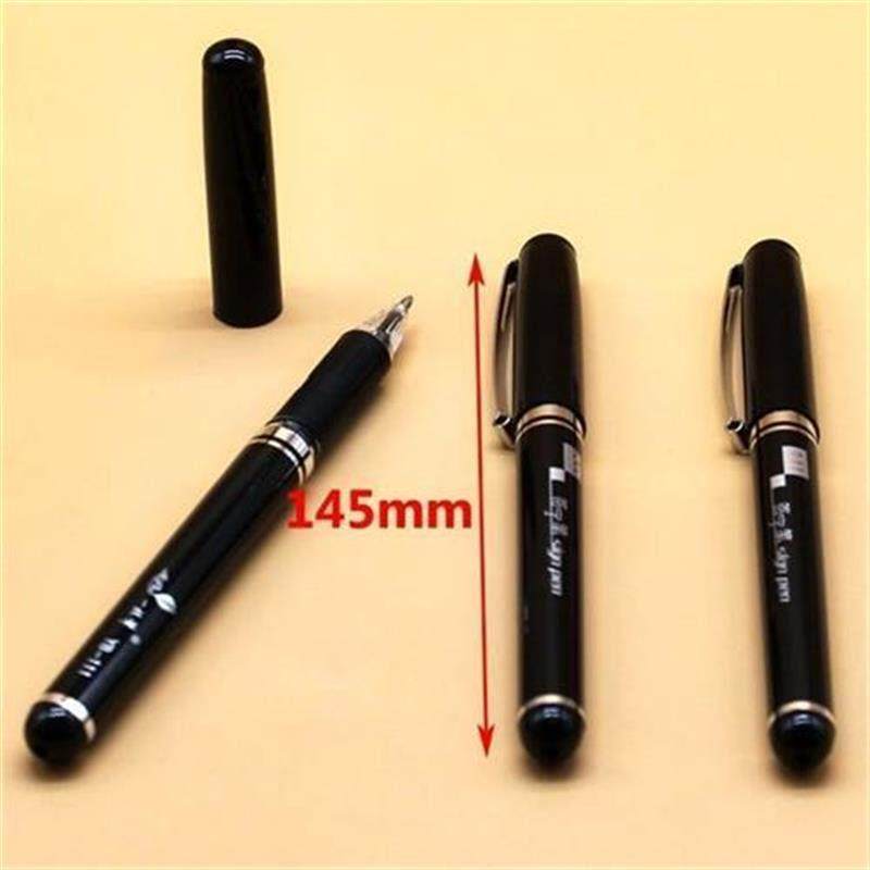 中性笔粗笔芯1.2笔笔芯黑色商务加粗碳素笔水笔12支/盒签名笔包