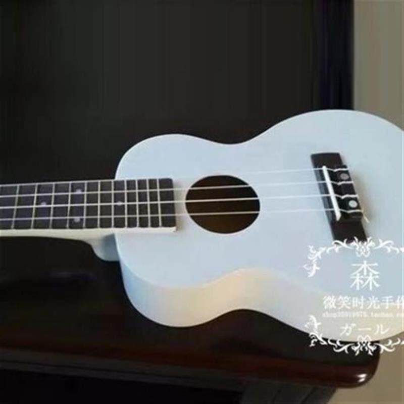 ukulele白色木质初学者入门尤克里里21寸23寸小吉他乌克丽丽刻字