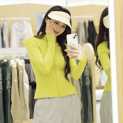 蕉下女士高弹运动防晒外套春季修身立领塑形健身衣透气速干瑜伽服