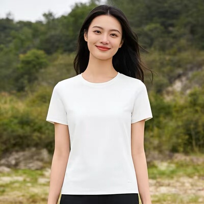 蕉下CT005户外透气T恤女棉短袖上衣春夏通勤修身透气户外打底衫