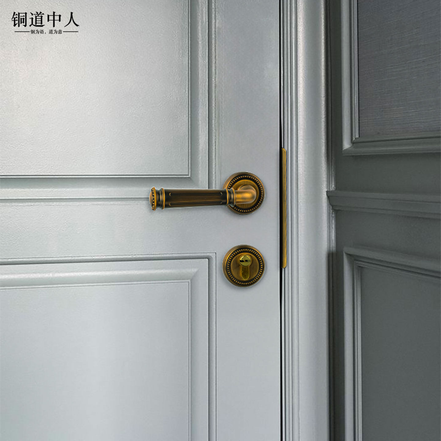 美式复古静音简约室内房门锁锌合金实心执手卧室分体门把手ME1918,基础建材,机械门锁,淘宝优惠券,粉丝福利购,淘宝优惠卷