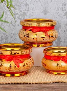 香炉家用室内陶瓷烧香炉香薰插香大香炉上供沙金供佛小香炉碗佛具