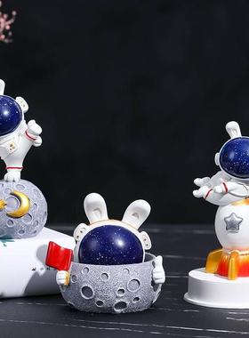 创意家居摆件卡通公仔太空人玄关办公桌上宇航员烟灰缸装饰品摆件
