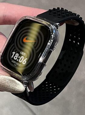 适用红米watch5表带新款ins洞洞硅胶透气按压腕带小米Redmi4/3/2/1代透明壳红米watch3Lite青春版运动防水