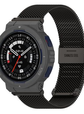 适用华米Amazfit ActiveEdge表带跃我A2212米兰磁吸卡扣金属表带ActiveEdge编织米兰腕带A2212华米跃我表带