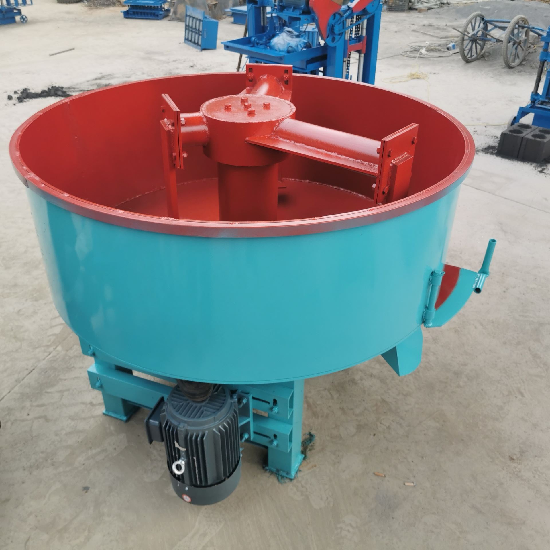 混凝土立式搅拌机沙石子砂浆机水泥平口搅拌机工地饲料砂浆储料罐