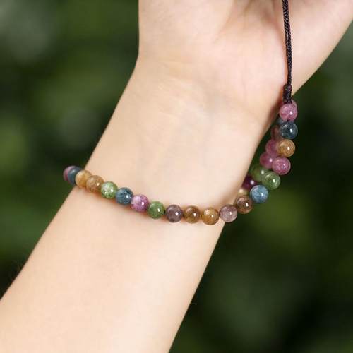 正宗捡漏巴西天然碧玺手链单圈多圈三圈手串招财旺夫男女饰品一图