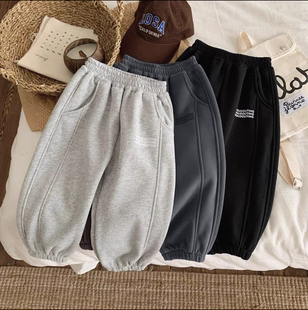 百搭休闲运动哈伦卫裤 儿童宝宝宽松时尚 子2026春秋新款 男童帅气裤