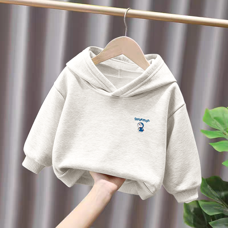 100%纯棉男童加绒加厚连帽卫衣2025秋冬新款儿童宝宝卡通洋气上衣