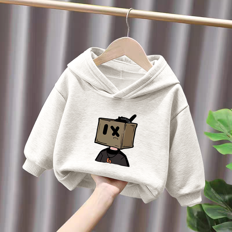 纯棉男童加绒加厚连帽卫衣2025秋冬新款中小儿童宝宝卡通印花上衣