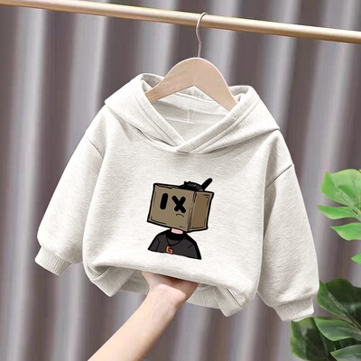 纯棉男童加绒加厚连帽卫衣2025秋冬新款中小儿童宝宝卡通印花上衣