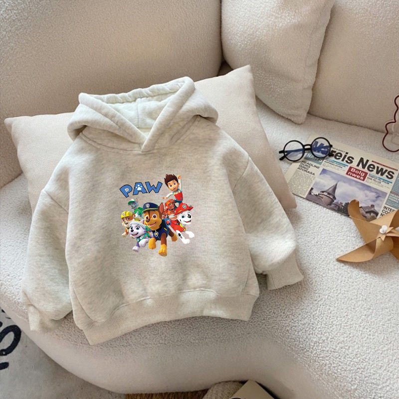 纯棉男童加绒加厚连帽卫衣2025秋冬新款中小儿童宝宝卡通洋气上衣