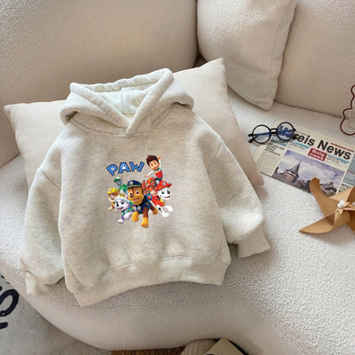 纯棉男童加绒加厚连帽卫衣2025秋冬新款中小儿童宝宝卡通洋气上衣