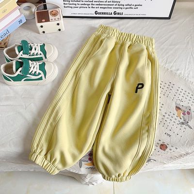 男女童洋气裤子春秋季小孩儿童宝宝韩版宽松百搭休闲运动哈伦卫裤