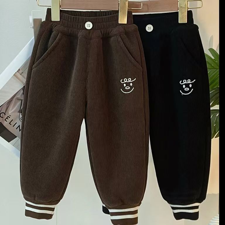 男女童洋气裤子秋冬季儿童宝宝百搭加绒加厚保暖休闲运动哈伦卫裤