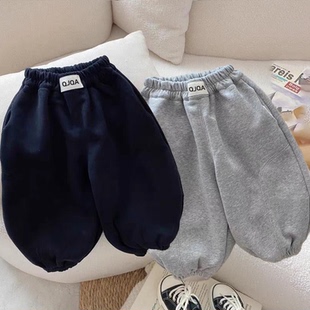 男童洋气裤 子2025春秋宽松百搭中小儿童宝宝休闲运动束脚哈伦卫裤