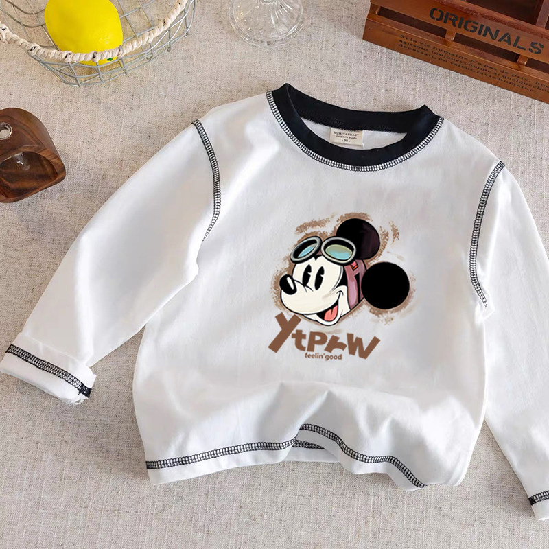 100%纯棉男童圆领长袖T恤2026春秋新款儿童宝宝时尚卡通印花上衣,童装/婴儿装/亲子装,T恤,淘宝优惠券,粉丝福利购,淘宝优惠卷