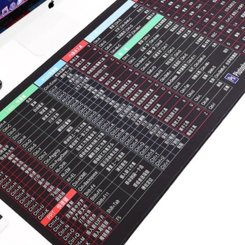 鼠标垫快捷键超大办公设计软件Office/Cad/Ps/PPT/Word/Excel桌垫