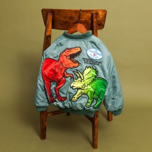 BREEZEsquare专柜同款|儿童恐龙刺绣双面可穿棒加厚球服J402995